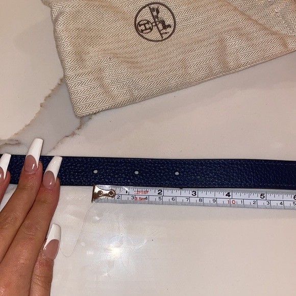 Blue Hermès belt WITHOUT buckle. Beautiful+unique - Picture 9 of 11
